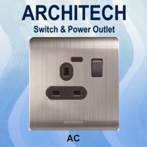 ARCHITECH PLATINUM B9-C12 SILVER Stop Kontak - Colokan AC Silver