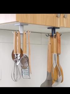 2025 Kitchen Hooks Rotating Storage Rack Without Punching Wall-Mounted Kitchenware Supplies Gods Multifunctional ShelvesEIN