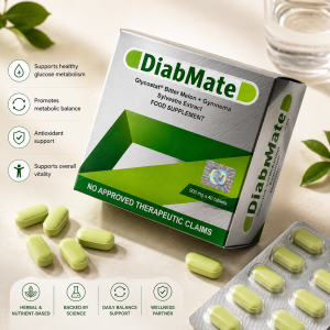 DiabMate Glycostat® Bitter Melon + Gymnema Sylvestre Herbal tablet – 500mg Sugar Support Supplement (40 Tablets)