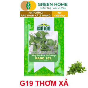 Hạt Giống Rau Thơm Xả (É Trắng) GreenHome Gói 5g~2000 hạt Sinh Trưởng Khỏe Dễ Trồng Quanh Năm G19