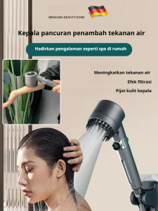 Set Kepala Shower Multifungsi Mudah Disesuaikan Kepala Shower Tekanan Tinggi 6 in 1 Multifungsi Kamar Mandi Shower Tekanan Tinggi Kepala Shower Super Kuat Shower Gantung Mura