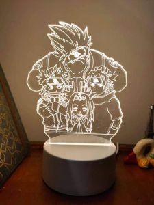 Naruto Kakashi Sasuke Sakura Group Anime 3D Acrylic LED Lamp Night Lamp Gifts Personal Use