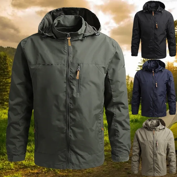 Mens outdoor 2025 waterproof coat