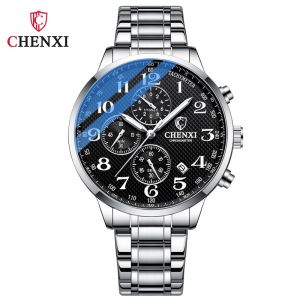 CHENXI New Mens Wrist Fashion Watch  Numera Quartz Watch For Men Sports Chronograph Watch Men Luminous