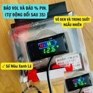 Đồng hồ BÁO VOL KOSO V2 10V-100V Báo Bình chính xác số rõ Gắn cho Xe Máy Xe Điện 133 Xmen Gogo Vespa...