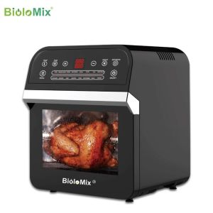 BioloMix 12L 1600W Air Fryer Oven Toaster Rotisserie and Dehydrator With LED Digital Touchscreen 16-in-1 Countertop Oven