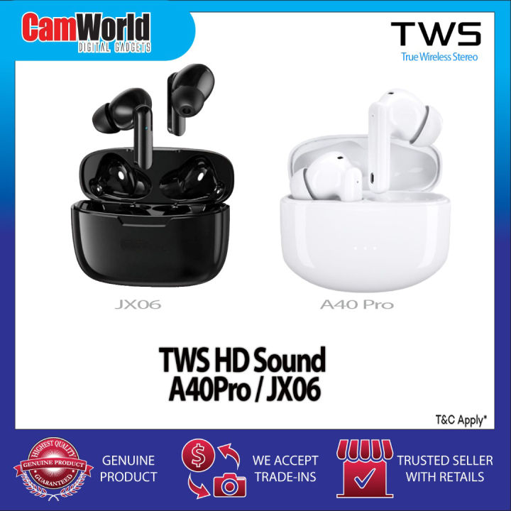 TWS HD Sound Wireless Earbuds ( A40PRO / JX06 ) Lazada