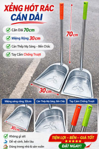 Gàu Hót Rác / Thau Hót Rác - Thép bền chịu va đập tốt không dễ vỡ khi sử dụng. Vệ Sinh Nhà Cửa Giữ Sạch Chổi Quét