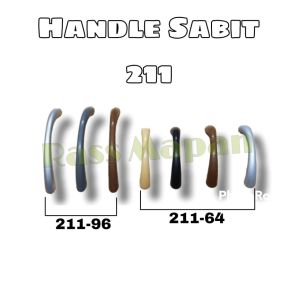 LUSINAN Handle Tarikan Pegangan Lemari Laci Sabit 211 Plastik 64mm 96mm 12PCS