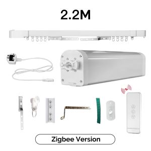 【Local Shipping】Automatic Zigbee Smart Curtain Track Kit | Smart Life + Tuya Dual-App Control for Smart Homes | Zigbee Hub Require Alexa/Google Home Voice Control