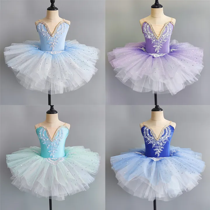 LOlanta 3 12 Years Kids Girls Ballet Dress Swan Dance Performance Costumes Children Sequins Tutu Skirt Ballerina Clothes Lazada