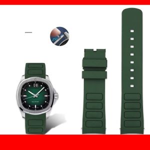 22mm Curved Stainless Steel & Rubber Replacement Watch Strap For Mido Multifort TV M049.526 Waterproof Metal Watch Chain For Men