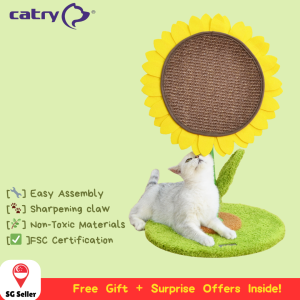 CATRY Cat scratcher post/sunflower style cat tree house condo/sisal cat scrathing pole/ cat toy with with colorful scratcher pole/cat climbing tree house condo/cat scratching board
