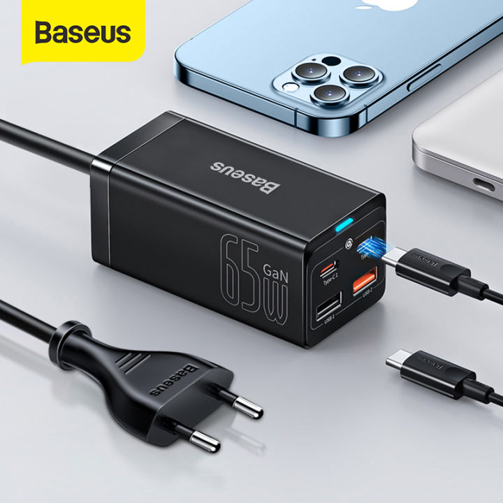 Baseus 65W GaN3 Pro Fast Charger For iPhone 14 13 12 Pro Max in