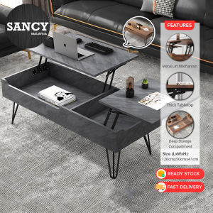 SANCY 120CM Multifunctional Table Living Room Home Creative Folding Lift Coffee Table Pelbagai Fungsi Meja Lif Kreatif Rumah - Fulfilled by SANCY
