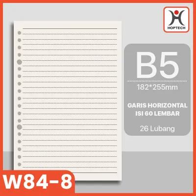 Aimilo Binder Note A5/B5 Ring Transparan Loose-Leaf Notebook Strap Kunci HXX-3