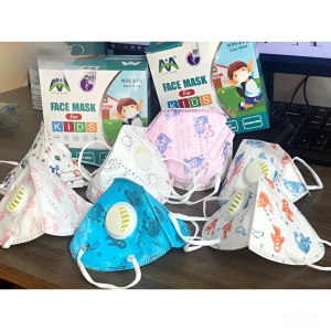 Khẩu Trang Trẻ Em N95 5 Lớp Có Van – Hộp 10 cái – Họa Tiết Hoạt Hình Dễ Thương – Chống Bụi Dễ Thở
