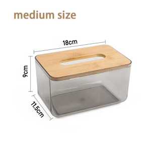 Nordic Style Wooden Tissue Box Napkins Paper Pumping Box Living Room Desktop Storage Box