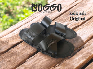 Sandal pria dan wanita Anti selip -  terbuat dari Kulit- Soggo Slippers