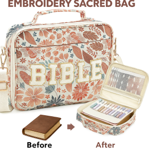 Organizer Bag Embroidered Letters Handheld Organizer Organize Cleaning Utensils Large Capacity User