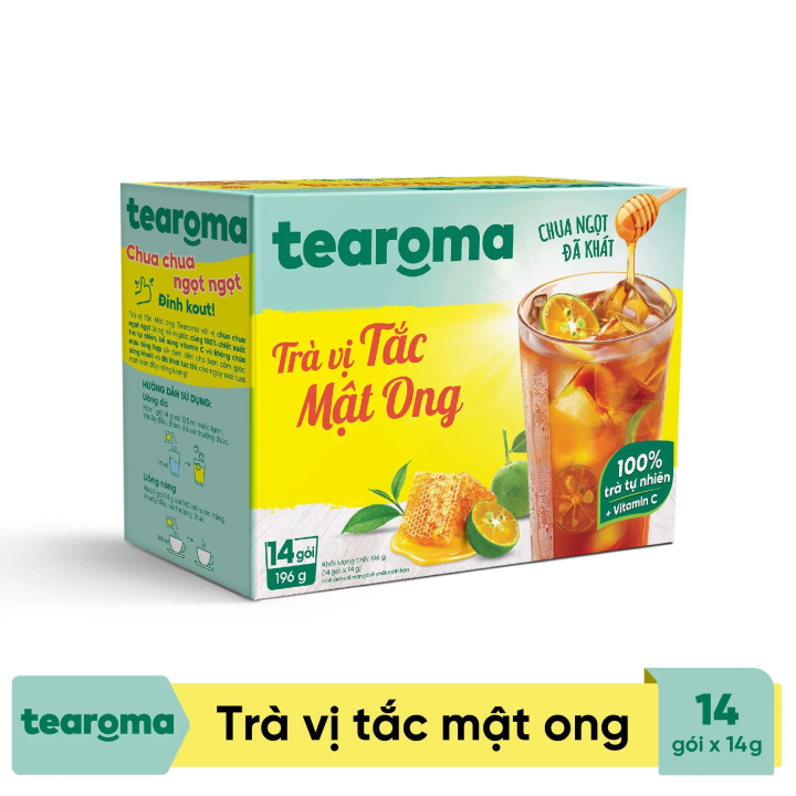 Trà Tearoma hòa tan vị Tắc mật ong hộp 196g (14 gói x 14g) | Lazada.vn