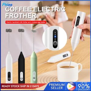 3-Speed USB Rechargeable Coffee Blender Electric Milk Frother Egg Whisk For Kitchen Milk Coffee Egg Stirring Tools PhIeo