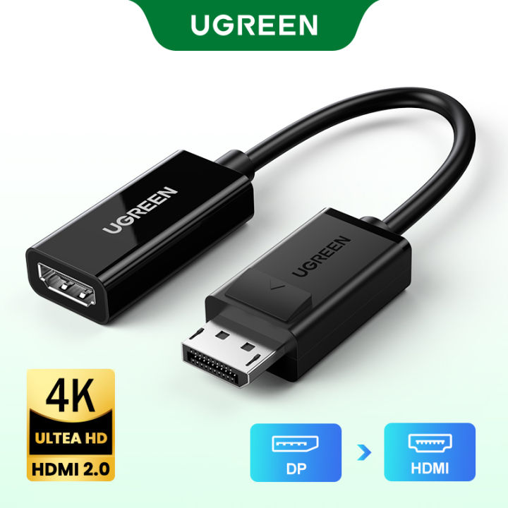 UGREEN 1080P 4K DisplayPort DP Male to HDMI Female Cable Adapter Display  Port Converter for Projector HP Dell Laptop Lazada PH