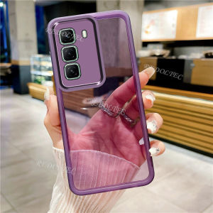 Soft Case Shining New Pure Color Shockproof Soft Clear Disertai Lens Guard Pelindung Lensa Kamera Kompatibel Untuk Infinix Hot 50 4G Hot 50 5G Hot 50i Hot 50 Pro 4G Hot 50 Pro Plus Hot 40i 40 Pro Smart 9 8 Pro Note 40 Note 40 Pro 4G Pro 5G 40 Pro Plus 5G