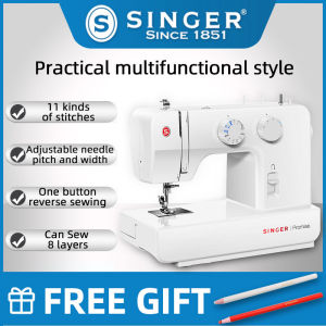 เครื่องเย็บผ้า Singer 1409สัญญาไฟฟ้าอเนกประสงค์สูงแบบพกพาความเร็วสูงพร้อมเหยียบ