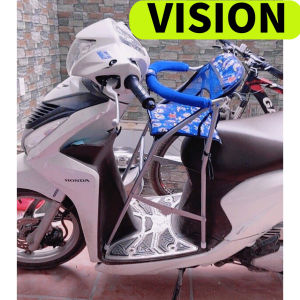 Ghế ngồi xe Vision cho bé GHẾ GA XẾP SẮT SƠN TĨNH ĐIỆN GẤP GỌN ĐƯỢC