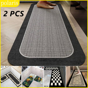พรมเช็ดเท้า พรมปูห้องนอนเซ็ท2ชิ้น พรมเช็ดเท้ากันลื่น Kitchen Carpet Floor Mat ผ้าเช็ดเท้า