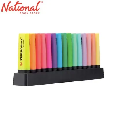 Stabilo Boss Desk Highlighters Set 15S 9 Fluorescent/6 Pastel 7015015 - School Supplies