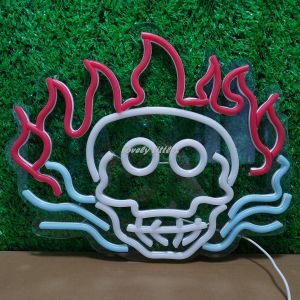 ป้ายไฟนีออน ป้ายไฟ กะโหลกศีรษะ ไฟประดับตกแต่ง ป้ายไฟสำรับตกแต่งหน้าร้าน