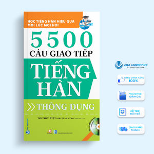 Sách - 5500 Câu Giao Tiếp Tiếng Hàn Thông Dụng (Tái Bản)-Vanlangbooks