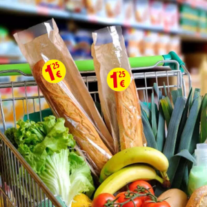 500pcs Garage Sale Rummage Price Sticker Labels 1.25/1.5 Euros Prices Round Pricing Stickers for Flea Market Shop