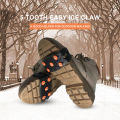 【New Arrival】 5-Stud Climbing Crampons Anti Slip Mountaineering Cleats Unisex Boots Snow Cleats Walking Hiking Accessories. 