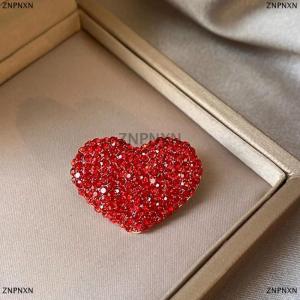 [COD] ZNPNXN Full Of  Red Love Brooches High-end Womens Corsage Pins Fixed Clothes And A Sense Of Niche Design