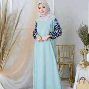 HUZRA DRESS / DRESS MOSCREPE MIX MONALISA / DRESS TERMURAH DAN TERLARIS