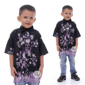 Baju Batik Anak Laki laki Lengan Pendek Motif Terbaru Baju Batik Anak Cowok Usia 2-10 Tahun Couple Batik Kemeja Batik Ayah Dan Cowok Terlaris