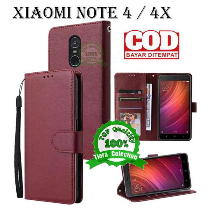 Mi Note Cover Leather XIAOMI REDMI NOTE NOTE 4X FLIP LEATHER CASE  PREMIUM-FLIP WALLET