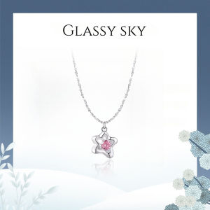 Kalung bintang bintang merah muda 925 silver kalung star Necklace titanium kalung korean style anti karat   kalung bintang