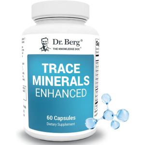Dr. Berg Trace Minerals Enhanced Complex - Complete with 70+ Minerals Including 10 mg of Zinc - Dietary - 60 Capsules