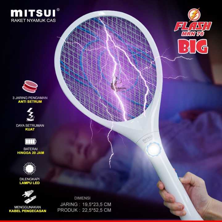Mitsui Raket Nyamuk Seri Zeus/Scorpion/Athena/Flash Original Murah ...