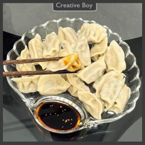 [Creative] 1PC DishTransparent Dumpling Plate With Vinegar Discs Vinegar Dishes Sushi Breakfast Dried Fruit Snack Spitting Dish