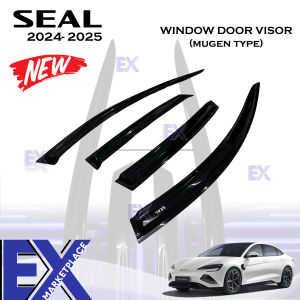 BYD Seal 2024 to 2026 MUGEN TYPE Window Door Rain Visor Black Thailand Quality ( Car Accessories )