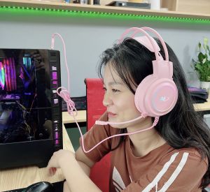 Tai nghe gaming có dây chụp tai RK led RBG có mic Jack Cắm USB âm thanh 3.5 7.1 chính hãng bảo hành 12 tháng