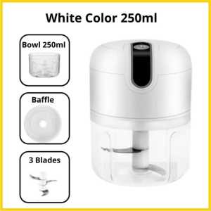 Mini Chopper Electric Rechargeable Cas Listrik USB Mini Blender Multifungsi Tanpa Kabel Tenaga Charge Listrik Portable Chopper Meat Grinder Bumbu Daging Bawang Makanan Bayi