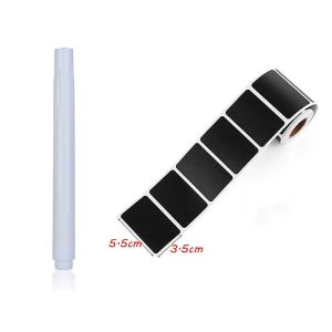 120Pcs/Roll Jar Storage Sticker Waterproof Blackboard Labels Sticker for Kitchen Sealed Removable with Pen
