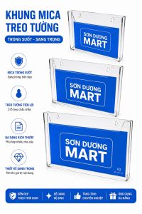Kệ Mica Chất Lượng Đựng Tờ Rơi Treo Tường Trong Suốt khổ ngang A4 A5 A6