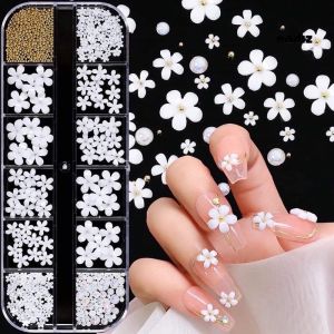 Khay khoảng 1000c charm hoa nhí mix bi ngọc trang trí design cho móng tay gắn nailbox siêu HOT [ 𝐓𝐔́ 𝐀𝐍𝐇 𝐍𝐀𝐈𝐋 ]